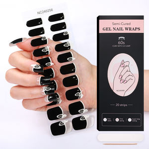 Showyboo - Pegatinas de <span class=keywords><strong>Uñas</strong></span> de Gel Transparente de Alta Calidad, Ecológicas, No Tóxicas, Precio de Fábrica, 100% Pulido, con Diseño Floral y Punta Francesa, Endurecimiento UV - Product Image 3