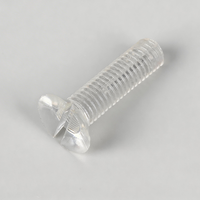 Vis métriques à tête fraisée fendue pour PC, en plastique transparent, résistantes aux chocs, M2 M3 M4 M5 M6 M8 M10