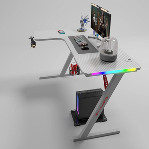 Bureau de jeu intelligent électrique réglable en hauteur RGB en forme de <span class=keywords><strong>L</strong></span> avec plateau d'extension pour ordinateur - Product Image 2