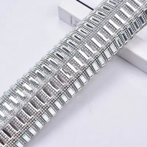 24x40 см блестящий кристалл горячее исправление клей сетка Стразы 5*15 стекло самоклеящийся красочный камень для мотива алмазные стразы лист - Product Image 5