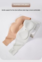 Sujetadores de Verano Sin Costuras para Mujer, Diseño Delgado Sin Tirantes, Sin Varillas, Push-Up, Poliéster Suave, Uso Diario, Copa Universal, Alta Calidad, Venta al Por Mayor