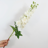 Fleurs artificielles Rosan Modèle 047 Delphinium à toucher réel, avec lumière LED, étanches, écologiques, pour intérieur/extérieur, décorations durables