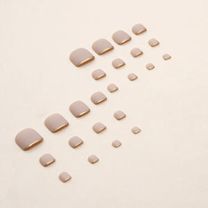 Autocollants pour ongles de pieds en <span class=keywords><strong>gel</strong></span> mat français 24Tips, art des ongles de pieds tendance, art des ongles à presser sur les pieds, décoration d'art des ongles - Product Image 2