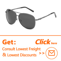 Lunettes de soleil pour hommes en métal de luxe avec logo personnalisé en gros en usine pour le camping en plein air la pêche