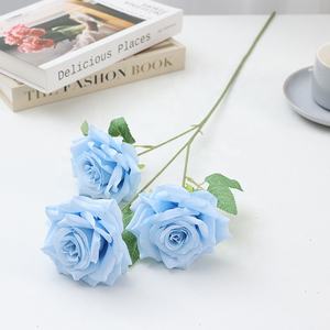 Duofu-JJ vendita calda vero tocco Rose artificiali con molte teste di seta Champagne rosa festa di nozze decorazione <span class=keywords><strong>fiori</strong></span> <span class=keywords><strong>Boutique</strong></span> - Product Image 6