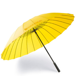 25''24k màu xanh lá cây ngoài trời ô với 115cm Windproof thẳng thiết kế hướng dẫn sử dụng mở <span class=keywords><strong>PU</strong></span> xử lý có thể in logo - Product Image 3