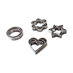 12 Uds moldes de galletas de acero inoxidable cortadores corazón forma de estrella juego de cortadores de galletas para cocina herramientas para hornear pasteles - Product Image 5