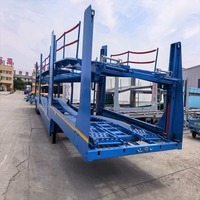 Semi-remorque porte-voitures hydraulique à double pont, personnalisée en usine en Chine, pour l'expédition de véhicules finis en usine automobile