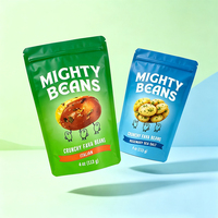 Sachets Doypack Personnalisés Imprimés Couleurs Vives pour Emballage Alimentaire avec Fermeture Zip Refermable pour Snacks Épicés Séchés et Haricots