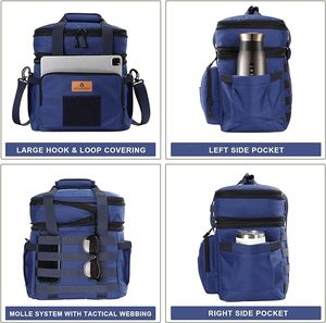 Free Sample ravel Picnic Thermal <b>Bag</b> Soft <b>Tote</b> Cooler Box <b>With</b> Shoulder Strap For Office Large Lunch Box - Product Image 6