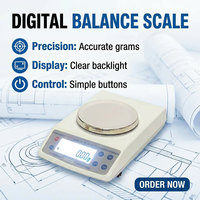 Balance de laboratoire numérique de haute précision LT 0,01 g avec plateau de 160 mm, certifiée CE et avec imprimante, balance électronique de précision pour laboratoire