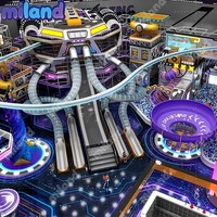 Équipement de parc d'aventure intérieur, système de labyrinthe commercial, mur d'escalade, trampoline pour centre de divertissement pour enfants