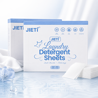 Échantillon Gratuit JIETI 30 Feuilles 60 Lavages Feuilles de Lessive OEM ODM Écologiques Vente en Gros Pack Direct Usine UE