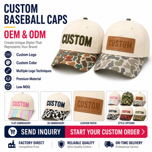 Casquette de baseball personnalisée en tissu Oxford à pois, camouflage, logo en relief, vente en gros, multicolore, unisexe, légère, confortable, respirante, durable - Product Image 2