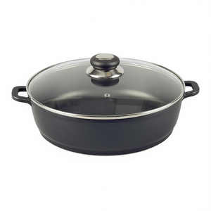 Delta Serving <b>Pan</b> 28cm <b>Cast</b> Aluminum Roasting <b>Pan</b> With Glass Lid - Product Image 2