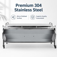 Chariot mortuaire Roundfin RD-801S en tôle pour morgue et funérailles