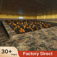 Moquette Axminster pour usage commercial, tapis antidérapant mural pour hôtel, casino, cinéma, projet OEM ODM, ignifuge