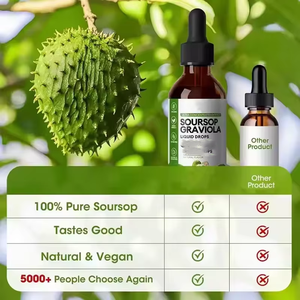 Soursop Graviolaリーフエキス液ドロッププラスピュアボタニカルシーモス、Soursopビッター液 - Product Image 4