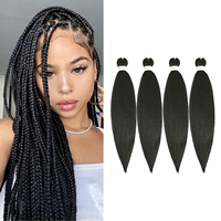 Cheveux pré-étirés de haute qualité pour tresses bohèmes, extensions de cheveux synthétiques doux pour femmes, usage quotidien, vente en gros