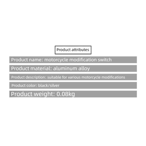 Interrupteur de guidon en alliage d'aluminium pour moto, interrupteur de phare, interrupteur d'arrêt de moteur, interrupteur de <span class=keywords><strong>robinet</strong></span>, deux fils - Product Image 5