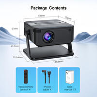 Nouveau projecteur domestique portable HD HA109, projecteur de cinéma maison 720P LCD, mini projecteur sans fil PTZ Android 11 pour chambre et dortoir