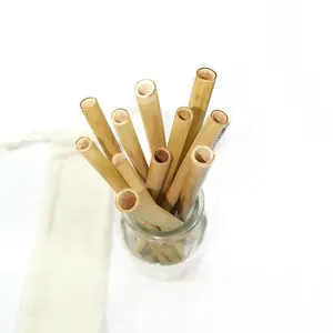 Eco Friendly Wholesale Good Quality Natural Drinking Bubble Straw Bamboo Drinking Straws Customized Travel Juice Cocktail