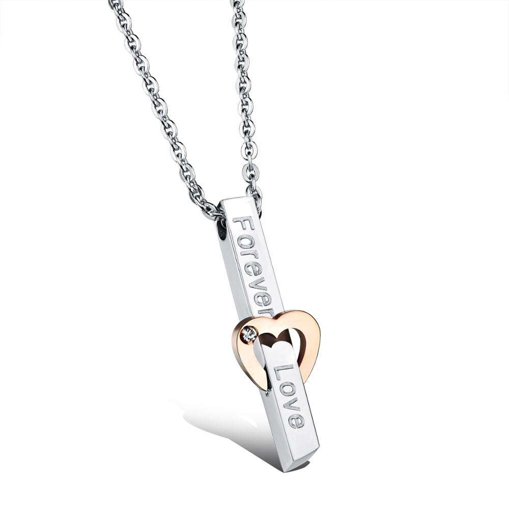 Stainless Steel Forever Love Pendant Necklace for Gifts