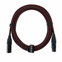 Câble de microphone XLR mâle-femelle OEM RH-X011 avec blindage spiralé, gaine en PVC, conducteur en cuivre sans oxygène