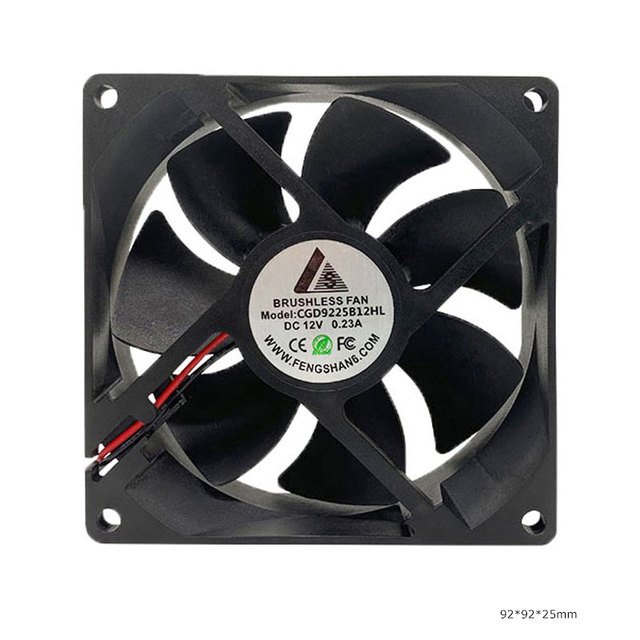 Shenzhen High Pressure Cfm 4 Inch Small Size Exhaust Dc Motor Brushless 92mm 92*92*25mm Cooling Fan for Freezer