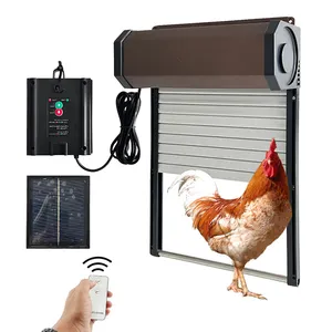 Alüminyum güneş enerjili tavuk kafesi kapı sensörü güneş enerjili otomatik tavuk kümesi kapı
