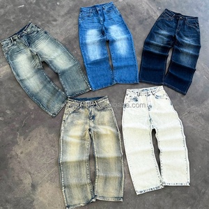 Manufacturer Custom High Quality Vintage Denim Pants Acid Wash Heavyweight <b>Jeans</b> Oversized Baggy <b>Jeans</b> Men - Product Image 5