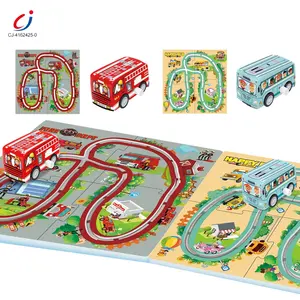 Chengji puzzle track car play set early educational 2 in 1 assembly truck games puzzle kids car track