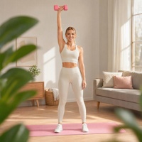 Haltère réglable rose léger 5 LB en fonte, 0,5-2 LB, avec verrouillage, pour femmes, entraînement cardio à domicile