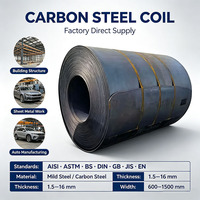 Bande d'acier au carbone recuit noir laminé à froid 1018 1020, bobine d'acier à bords coupés pour matériaux de construction