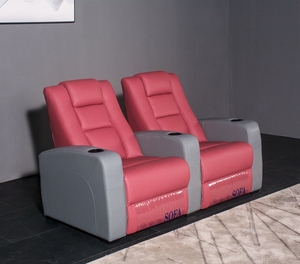 Sofá de cine famoso de diseño moderno, silla estable para sala VIP para asientos de <span class=keywords><strong>teatro</strong></span>, muebles de cuero genuino para Hotel y sala de estar - Product Image 4