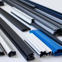 Profilé en PVC extrudé sur mesure, écologique, fabriqué en Chine, pour rails coulissants de fenêtres et portes de supermarchés