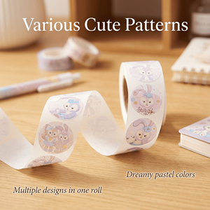 Pegatinas Redondas de Dibujos Animados, Resistentes al Agua, con Adhesivo Fuerte, Estampado Dorado, Logotipo Personalizado, Pegatinas Artesanales - Product Image 2