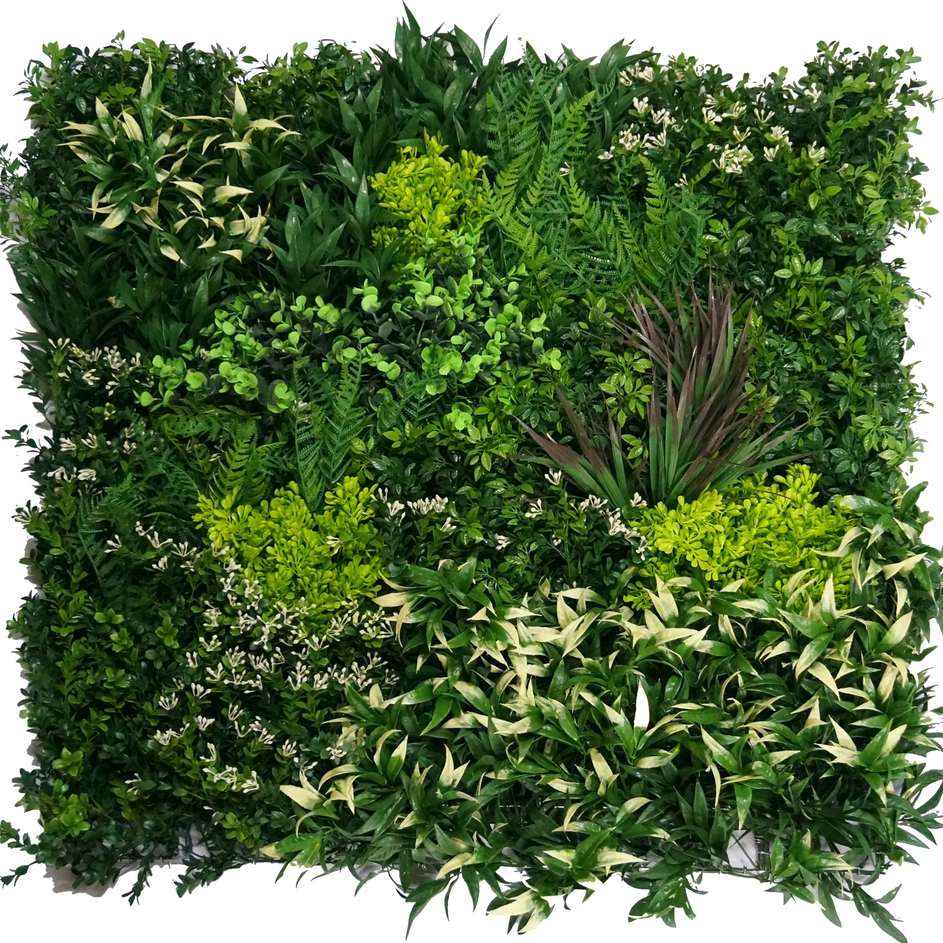 卸売ガーデン屋内装飾人工緑の壁植物/uv火災燃性屋外人工壁植物