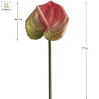 Bunga Anthurium Plastik 3D Artificial Grosir, Sentuhan Realistis untuk Dekorasi Rumah, Pesta Pernikahan, Hiasan Meja