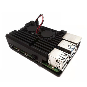 Liga De Metal <span class=keywords><strong>Raspberry</strong></span> <span class=keywords><strong>Pi</strong></span> <span class=keywords><strong>4</strong></span> Caso Acessórios De Refrigeração para <span class=keywords><strong>Raspberry</strong></span> <span class=keywords><strong>Pi</strong></span> 4B Caixa De Liga De Alumínio para <span class=keywords><strong>Raspberry</strong></span> <span class=keywords><strong>Pi</strong></span> B + - Product Image 1