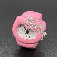 Sanrio Hello Kitty Kawaii Horloge Anneau Arc Diamant Mignon Simple Mode Y2k Anneau Polyvalent Coloré Anneau Montre Cadeau Exquis