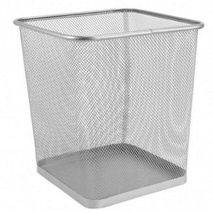 Corbeille à papier carrée en métal maillé durable pour bureau - Product Image 2