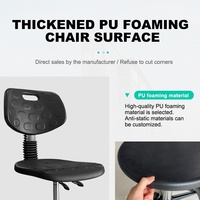 KEDE Chaise élévatrice à hauteur réglable Chaise de laboratoire dentaire antistatique en mousse PU ESD pour le bureau