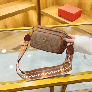 Sac messager vintage français pour femme - Petit format carré en PU, avec large bandoulière et fermeture éclair.667 - Product Image 3