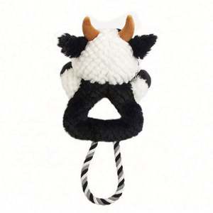 Juguetes de peluche para perros con forma de triángulo, juguetes chirriantes de cuerda interactivos para masticar para perros - Product Image 5