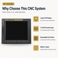 Sistema CNC Original FANUC Serie 21i-TB A02B-0285-B500, Unidad de Pantalla LCD para Controlador CNC, Hecho en Japón