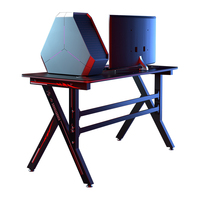Table de jeu G6 RGB Matte Top Design ergonomique Structure stable Accessoires-Moderne Hauteur réglable LED MDF pour la maison et le bureau