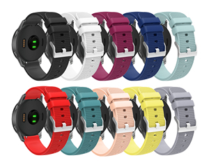 Correa de Reloj Deportiva de Silicona con Patrón de Rejilla Eraysun de 18 mm, 19 mm, 20 mm, 22 mm para <span class=keywords><strong>Garmin</strong></span> Venu <span class=keywords><strong>Vivoactive</strong></span> <span class=keywords><strong>3S</strong></span> <span class=keywords><strong>Vivoactive</strong></span> 4 4S - Product Image 1
