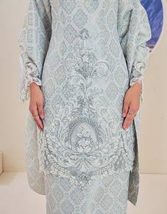 SIPO EID musulman Abaya ensemble Malaisie vêtements pour femmes 2 pièces Abaya costumes dentelle perle baju kurung gros vêtements islamiques - Product Image 4