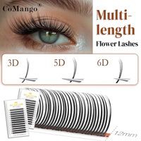 CoMango Extensions de cils préfabriquées 3D 5D 6D Spikes Angel Bloom Easy Fan Volume Naturel Flora C D LU(M)